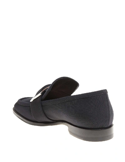 Shop Sergio Rossi Loafer Sr Prince In Black Fabric