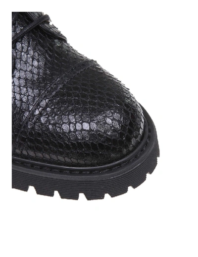 Shop Giuseppe Zanotti Anphibio Thora In Python Printed Leather In Black