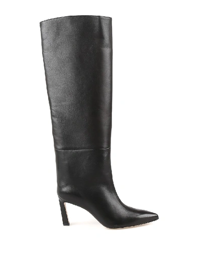 Shop Stuart Weitzman Emiline Black Leather Boots