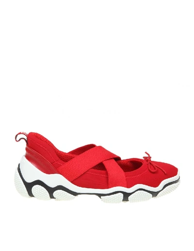 Shop Red Valentino Neoprene Red Sneakers