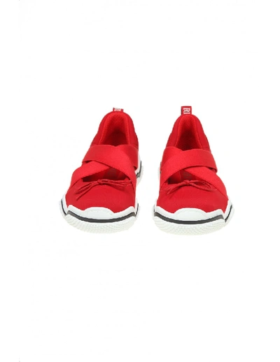 Shop Red Valentino Neoprene Red Sneakers