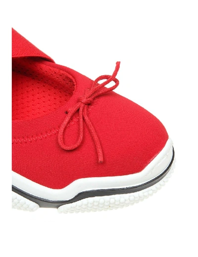 Shop Red Valentino Neoprene Red Sneakers