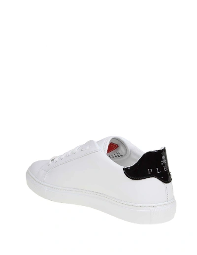 Shop Philipp Plein Sneakers Lo-top In White Color Leather