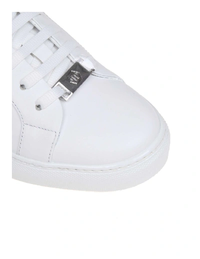 Shop Philipp Plein Sneakers Lo-top In White Color Leather