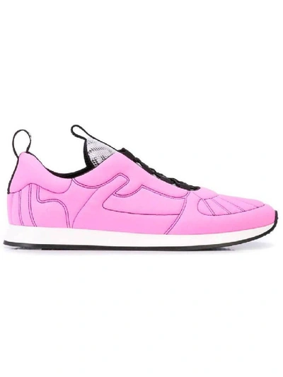 Shop Fendi Pink Women's Roma Amor Slip On Sneakers In Purple