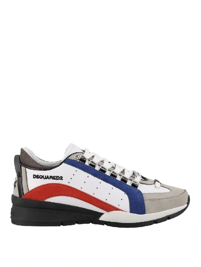 Shop Dsquared2 551 Multicolour Sneakers In White