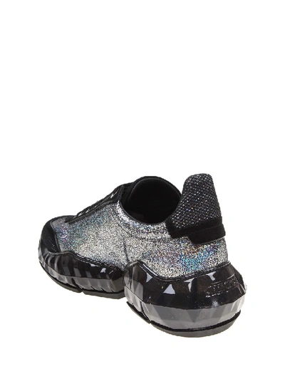 Shop Jimmy Choo Sneakers Diamond Leather In Grey