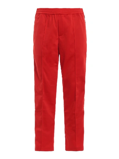 Shop Prada Red Fleece Track Pants