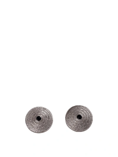 Shop Etro Silver Cufflinks In Grey