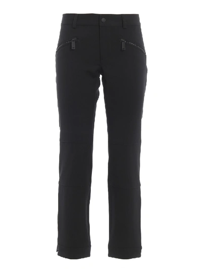 Shop Dsquared2 Biker Wool Blend Trousers In Black