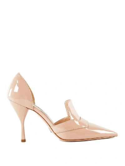 Shop Prada Powder Patent Leather Pumps In Neutrals