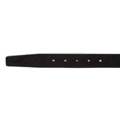 Shop Saint Laurent Black Leather Belt With Logo