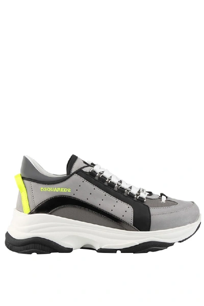 Shop Dsquared2 Logo Sneakers In Grey