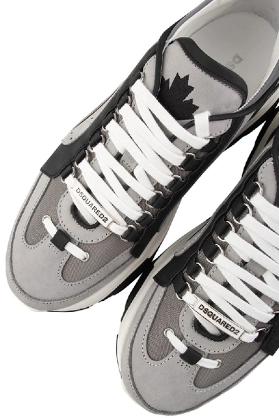 Shop Dsquared2 Logo Sneakers In Grey