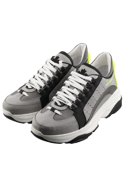 Shop Dsquared2 Logo Sneakers In Grey