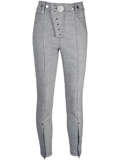 Shop Alexander Wang Grey Women's Houndstooth Trousers