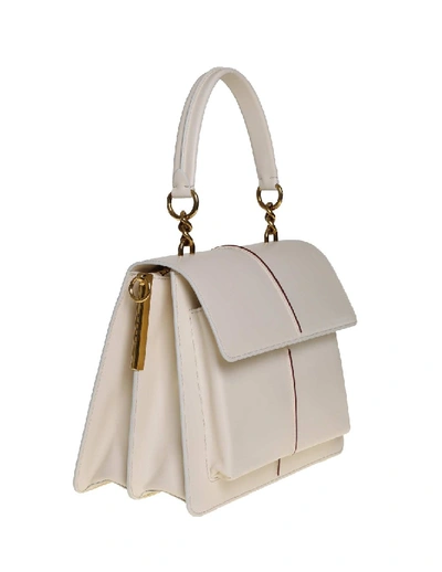 Shop Marni Shoulder Bag Attache 'in Leather Ivory Color In White