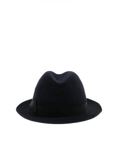 Shop Borsalino Felt Hat 49 0029 0411 In Black