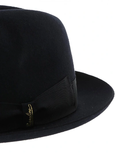 Shop Borsalino Felt Hat 49 0029 0411 In Black