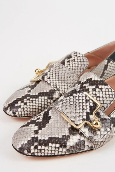 Shop Bally Leatherloafer 'maelle' In Snake-look Grey/multi