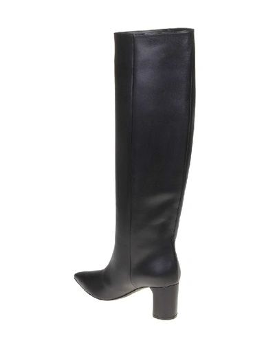 Shop Casadei Agyness Leather Boot In Black Color