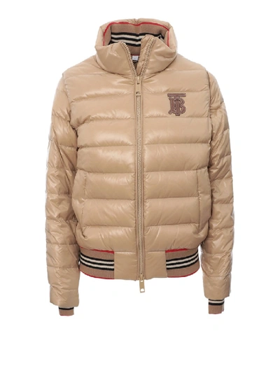 Shop Burberry Hessle Puffer Jacket With Removable Sleeves In Neutrals