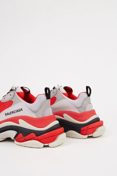 Shop Balenciaga Sneaker 'triple S' Red/grey In White