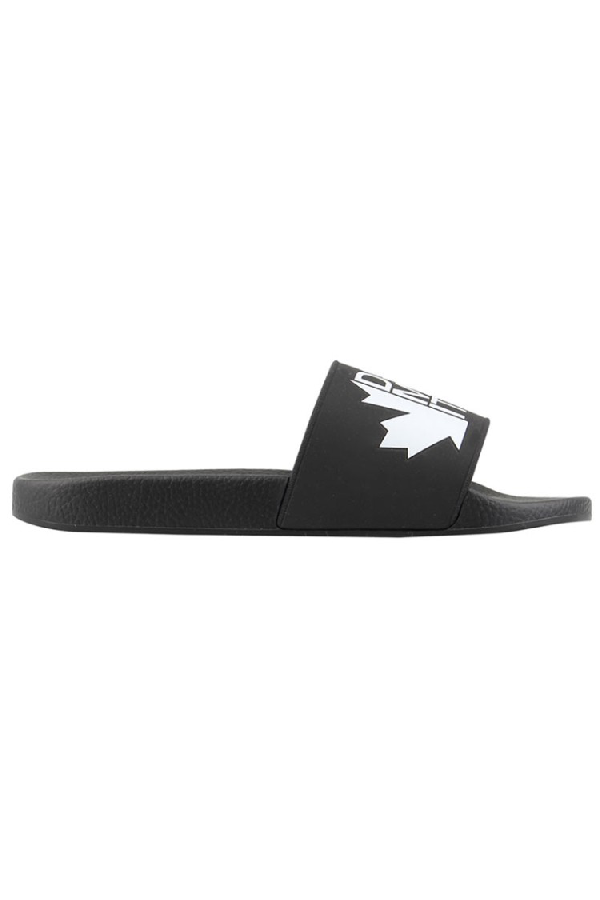 Dsquared2 Maple Leaf Print Rubber Slide 