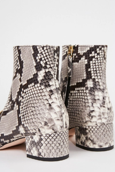 Bally Ankle Boot 'maggye' In Snake Look Grey/multi In Grey