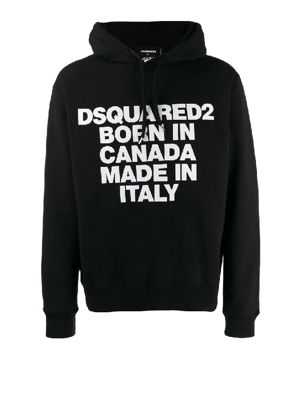 Dsquared2 Born In Canada Hoodie In Black | ModeSens