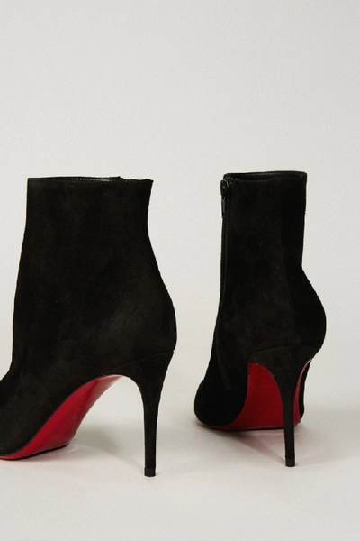 Shop Christian Louboutin Eloise Booty Suede Ankle Boots In Black