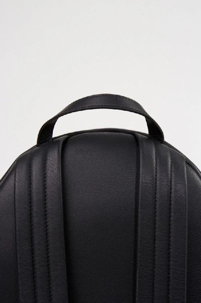 Shop Balenciaga Leather Backpack With Logo Black