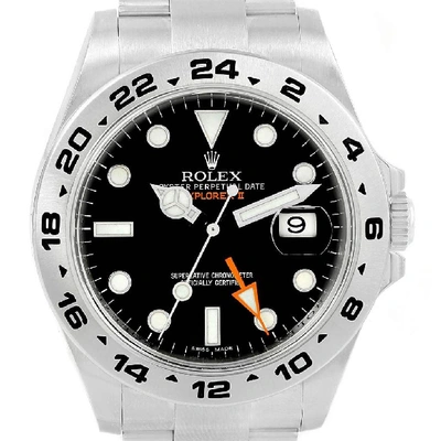 Shop Rolex Explorer Ii 42 Orange Hand Black Dial Mens Watch 216570