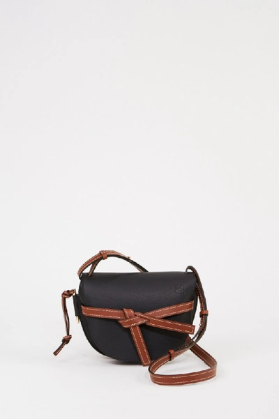 Shop Loewe Shoulder Bag 'gate Small' Light Caramel In Black