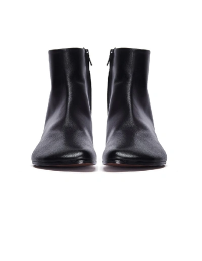 Shop Vetements Leather Toe Shape Boots In Black
