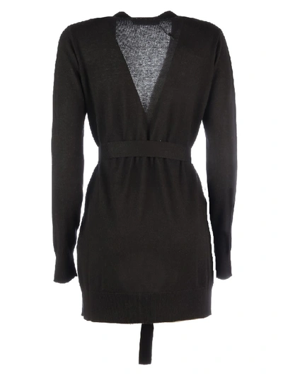 Shop Max Mara Calia Silk Cardigan In Black