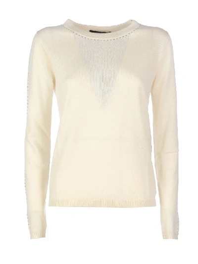 Shop Max Mara Solange Silk Sweater In Neutrals