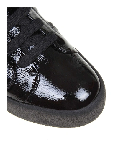 Shop Giuseppe Zanotti Design May Sneakers In Bright Leather Color Black In Grey