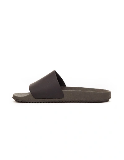 Shop Rick Owens Drkshdw Grey Rubber Slides