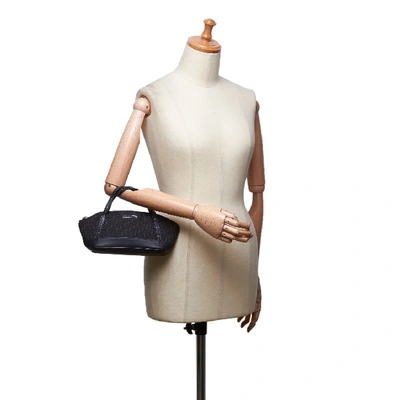 Pre-owned Dior Oblique Canvas Handbag In Black