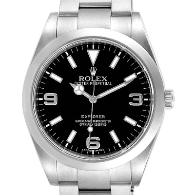 Shop Rolex Explorer I 39 Stainless Steel Automatic Mens Watch 214270