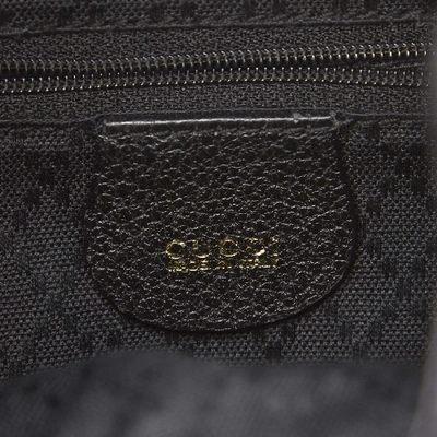 Pre-owned Gucci Bamboo Suede Drawstring Backpack In Black