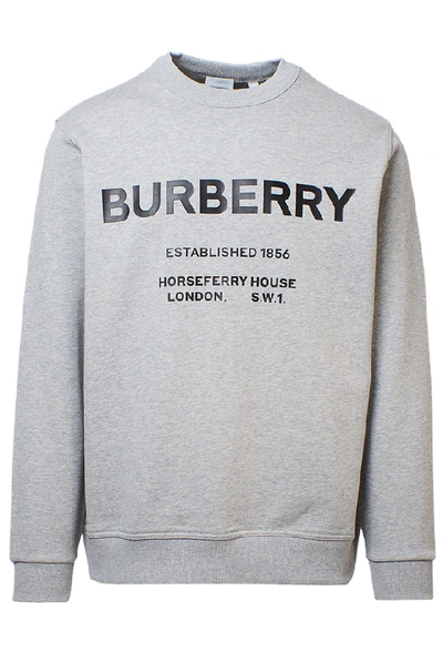Shop Burberry Grey Martley Sweatshirt In White
