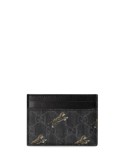 Shop Gucci Black Men's Tiger Print Wallet
