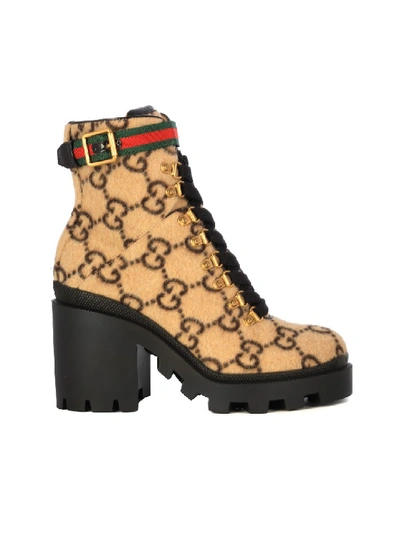Shop Gucci Trip Ankle Boots In Black