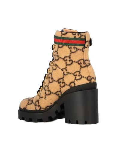 Shop Gucci Trip Ankle Boots In Black