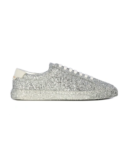 Shop Saint Laurent Andy Glitter Sneakers In White