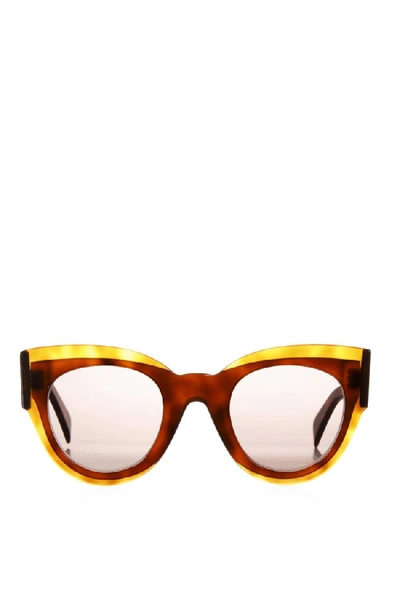 Shop Celine Cat Eye Sunglasses In Acetate In Neutrals
