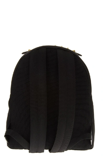 Shop Fendi Black Backpack In Nylon And Leather