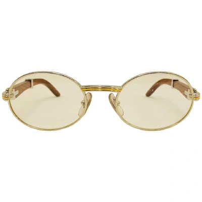 Cartier Vintage Giverny Palisander 18k Gold & Rosewood Glasses 51 20 In  Neutrals | ModeSens